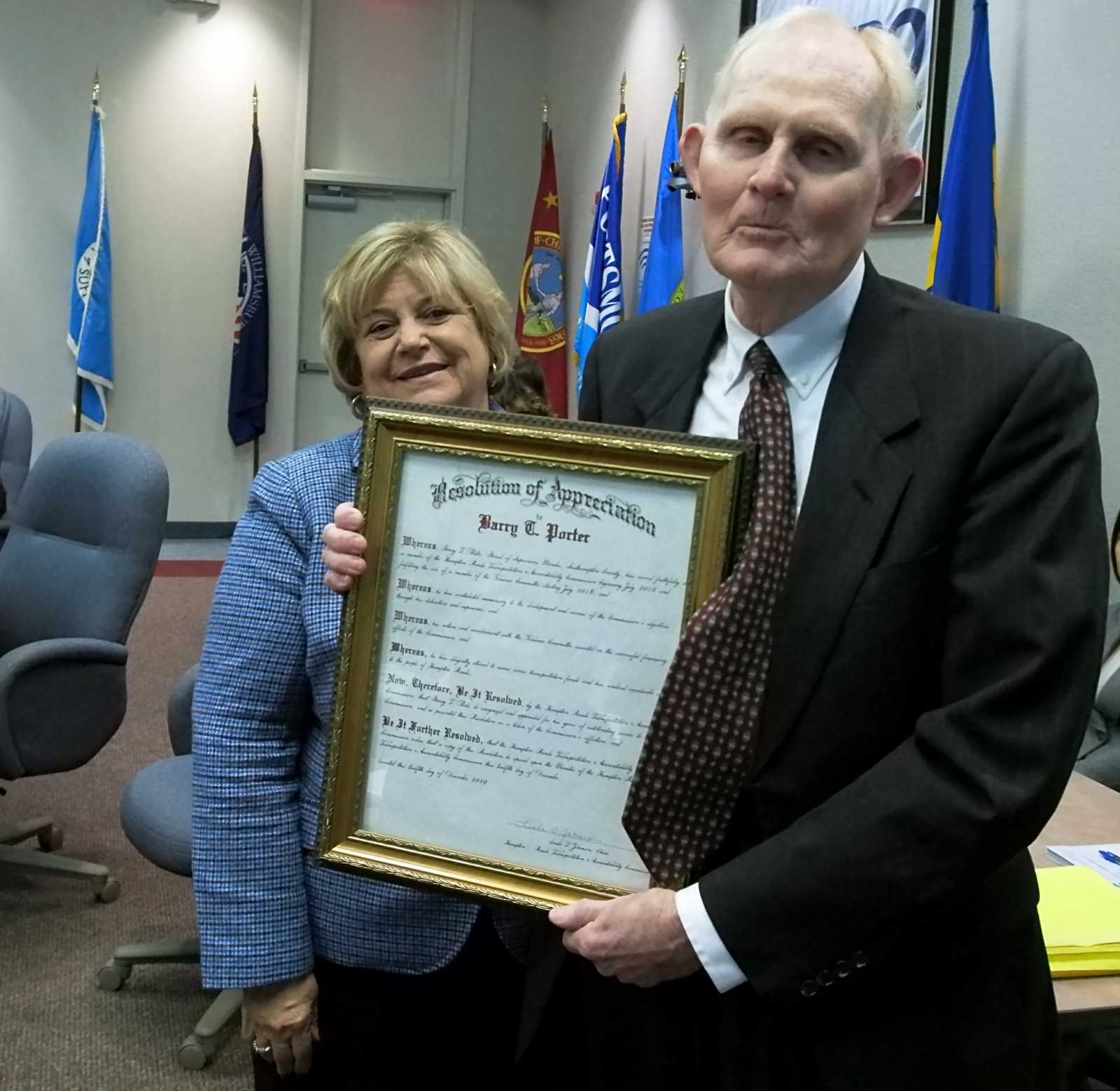 HRTAC Chair Linda T. Johnson and Commission Member Barry T. Porter